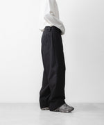 画像をギャラリービューアに読み込む, INTÉRIM インテリムのFABRIC WASHER CHINO  BELTED FRENCH ARMY MIL BAGGY TROUSERのBLACK 公式通販サイトsession福岡セレクトショップ
