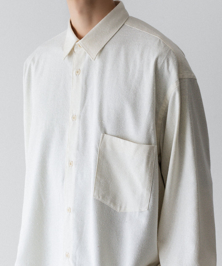 INTÉRIM インテリムSILK NOIL L/S REGULAR COLLAR SHIRTのNATURAL 公式通販サイトsession福岡セレクトショップ