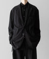 【ANTHEM A】WOOL RAYON TROPICAL BROKEN JACKET - BLACK