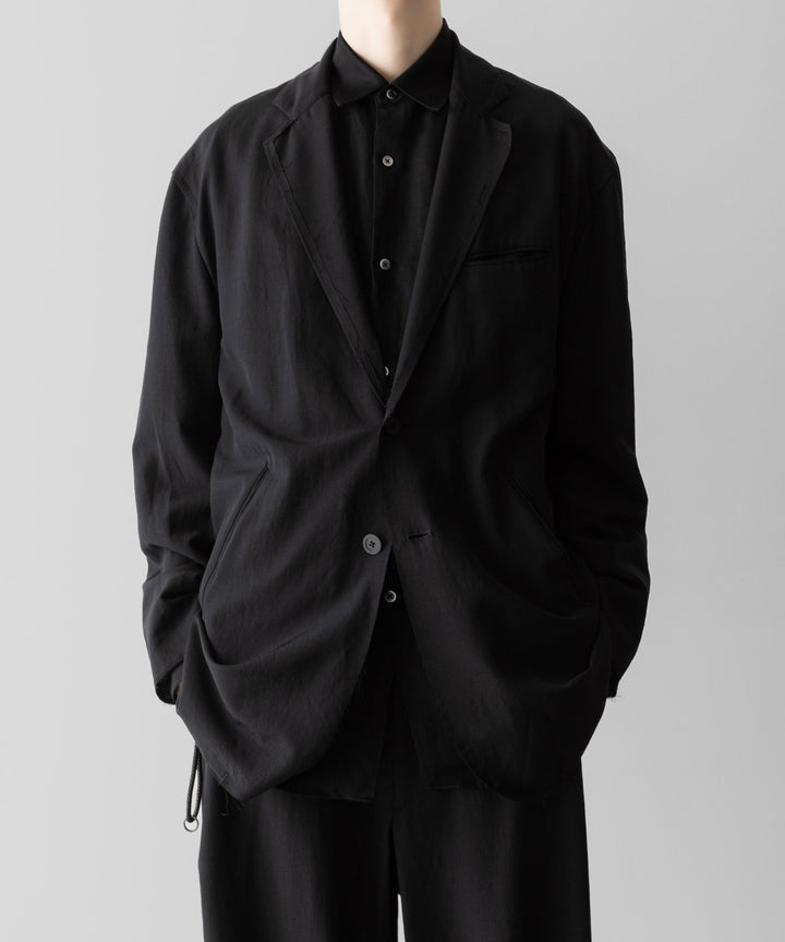 ANTHEM A アンセムエー WOOL RAYON TROPICAL BROKEN JACKETのBLACK 公式通販サイトsession福岡セレクトショップ