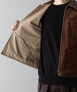 画像をギャラリービューアに読み込む, 【INTÉRIM】BROWN SHEEPSKIN REVERSIBLE LEATHER JACKET - GOLD ZIP
