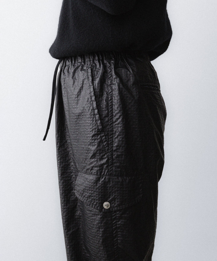 【paratrait】FROG SKIN PANTS - BLACK