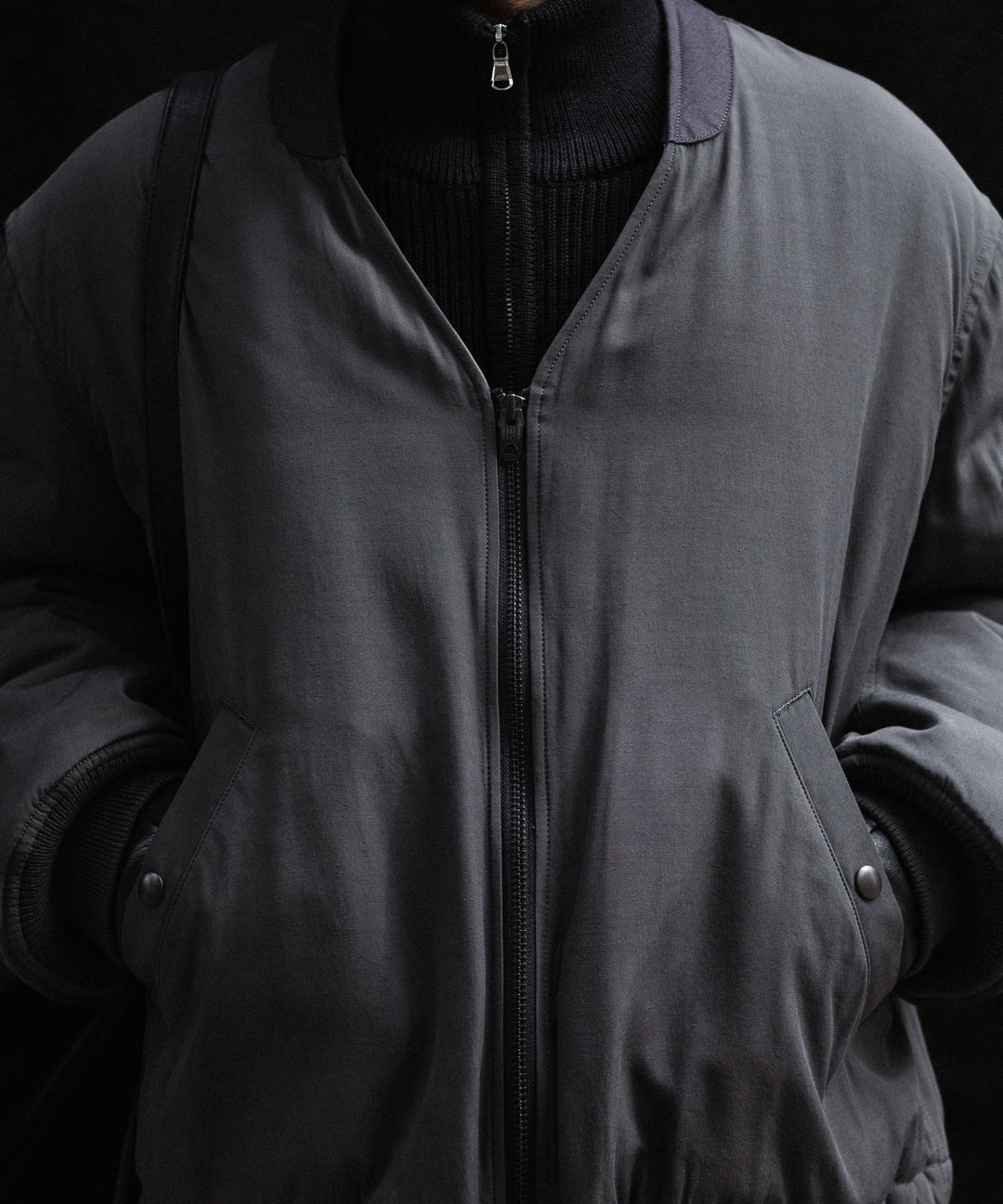 ANTHEM A アンセムエー PIGMENT AND DYE PUFFER MILITARY BLOUSONのDUSTY BLACK 公式通販サイトsession福岡セレクトショップ