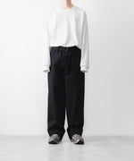 画像をギャラリービューアに読み込む, INTÉRIM インテリムのFABRIC WASHER CHINO  BELTED FRENCH ARMY MIL BAGGY TROUSERのBLACK 公式通販サイトsession福岡セレクトショップ

