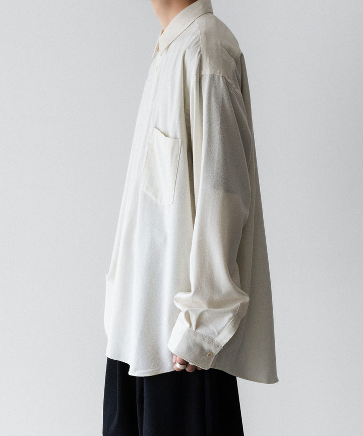 INTÉRIM インテリムSILK NOIL L/S REGULAR COLLAR SHIRTのNATURAL 公式通販サイトsession福岡セレクトショップ