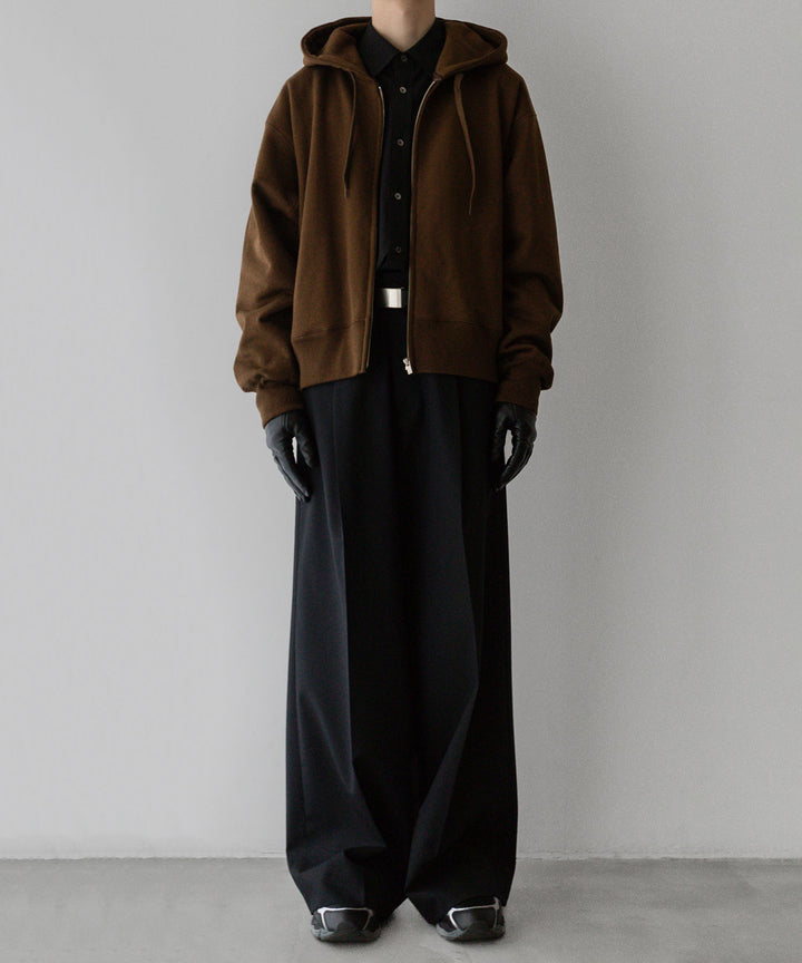 stein(シュタイン)の24SSコレクションUNTWISTED YARN SWEAT ZIP UP HOODYのKHAKI BROWN