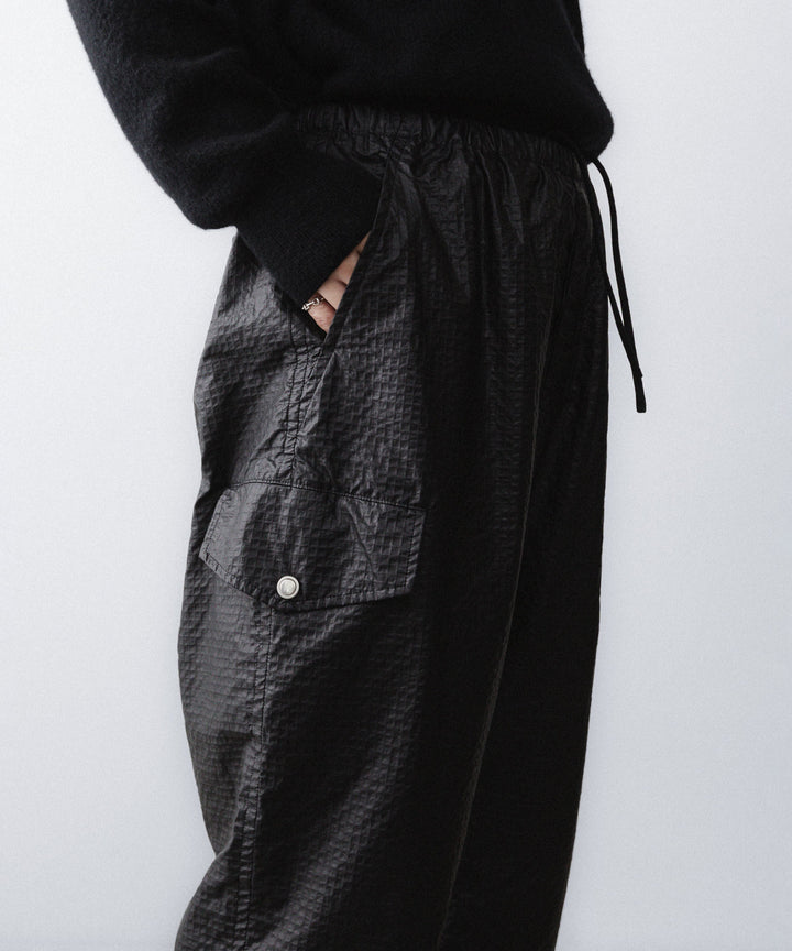 【paratrait】FROG SKIN PANTS - BLACK