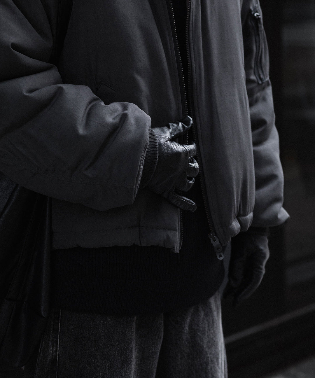 ANTHEM A アンセムエー PIGMENT AND DYE PUFFER MILITARY BLOUSONのDUSTY BLACK 公式通販サイトsession福岡セレクトショップ