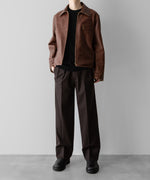 画像をギャラリービューアに読み込む, 【INTÉRIM】BROWN SHEEPSKIN REVERSIBLE LEATHER JACKET - GOLD ZIP
