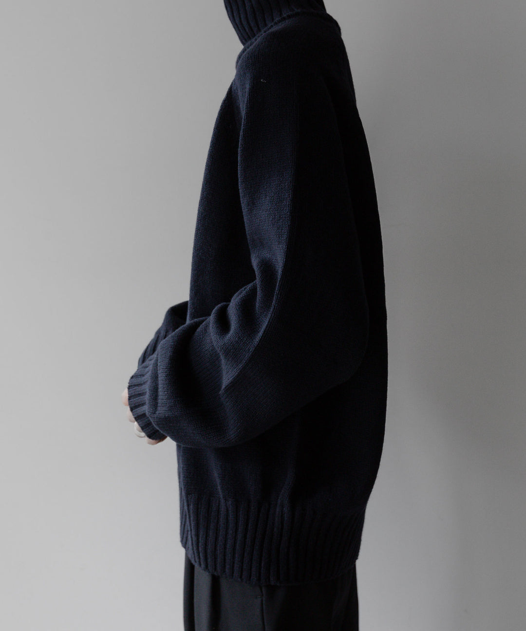 stein(シュタイン)の23AWコレクションEX FINE LAMBS LOOSE HIGH NECK KNIT LSのDARK NAVY sessionセッション福岡セレクトショップ 公式通販サイト