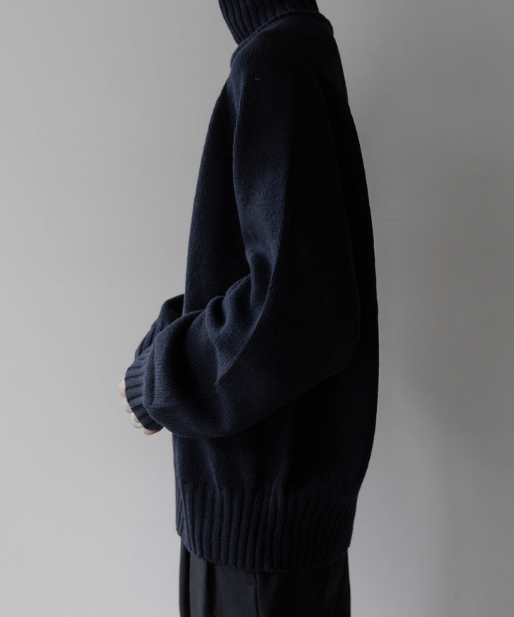 stein(シュタイン)の23AWコレクションEX FINE LAMBS LOOSE HIGH NECK KNIT LSのDARK NAVY sessionセッション福岡セレクトショップ 公式通販サイト