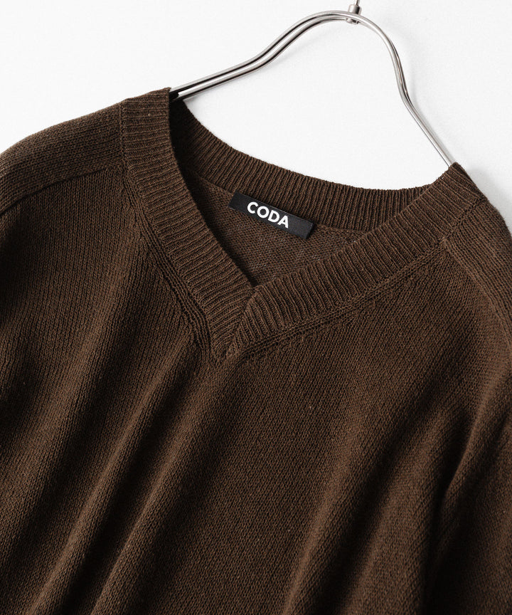 CODA コーダ BROWN SHRUNKEN V-NECK PULLOVERのBROWN 公式通販サイトsession福岡セレクトショップ