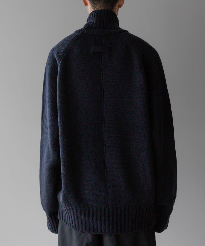 stein(シュタイン)の23AWコレクションEX FINE LAMBS LOOSE HIGH NECK KNIT LSのDARK NAVY sessionセッション福岡セレクトショップ 公式通販サイト