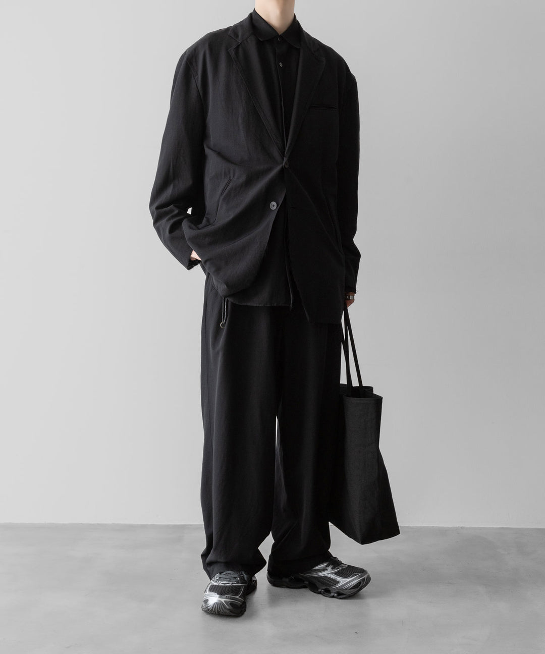 ANTHEM A アンセムエー WOOL RAYON TROPICAL BROKEN JACKETのBLACK 公式通販サイトsession福岡セレクトショップ