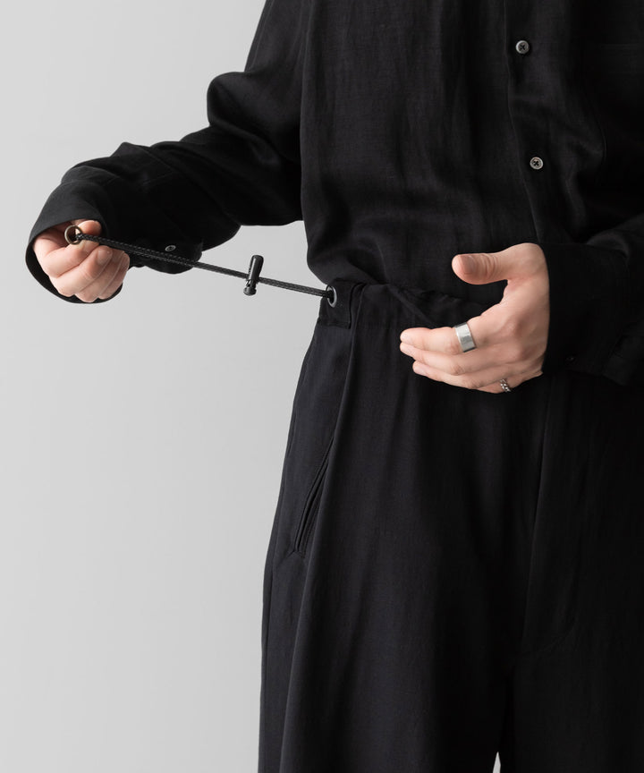 ANTHEM A アンセムエー WOOL RAYON TROPICAL NO-BRAINER PANTSのBLACK 公式通販サイトsession福岡セレクトショップ