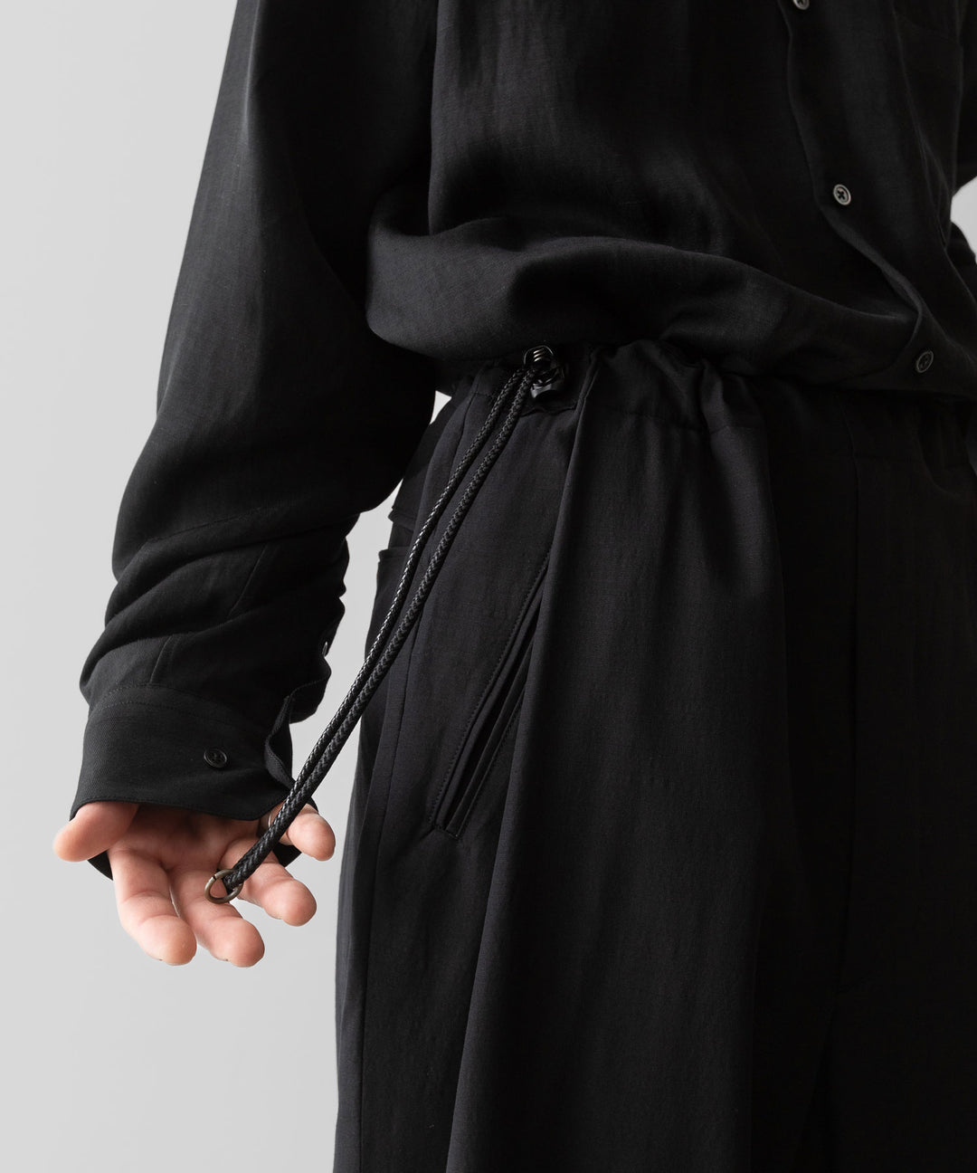 ANTHEM A アンセムエー WOOL RAYON TROPICAL NO-BRAINER PANTSのBLACK 公式通販サイトsession福岡セレクトショップ