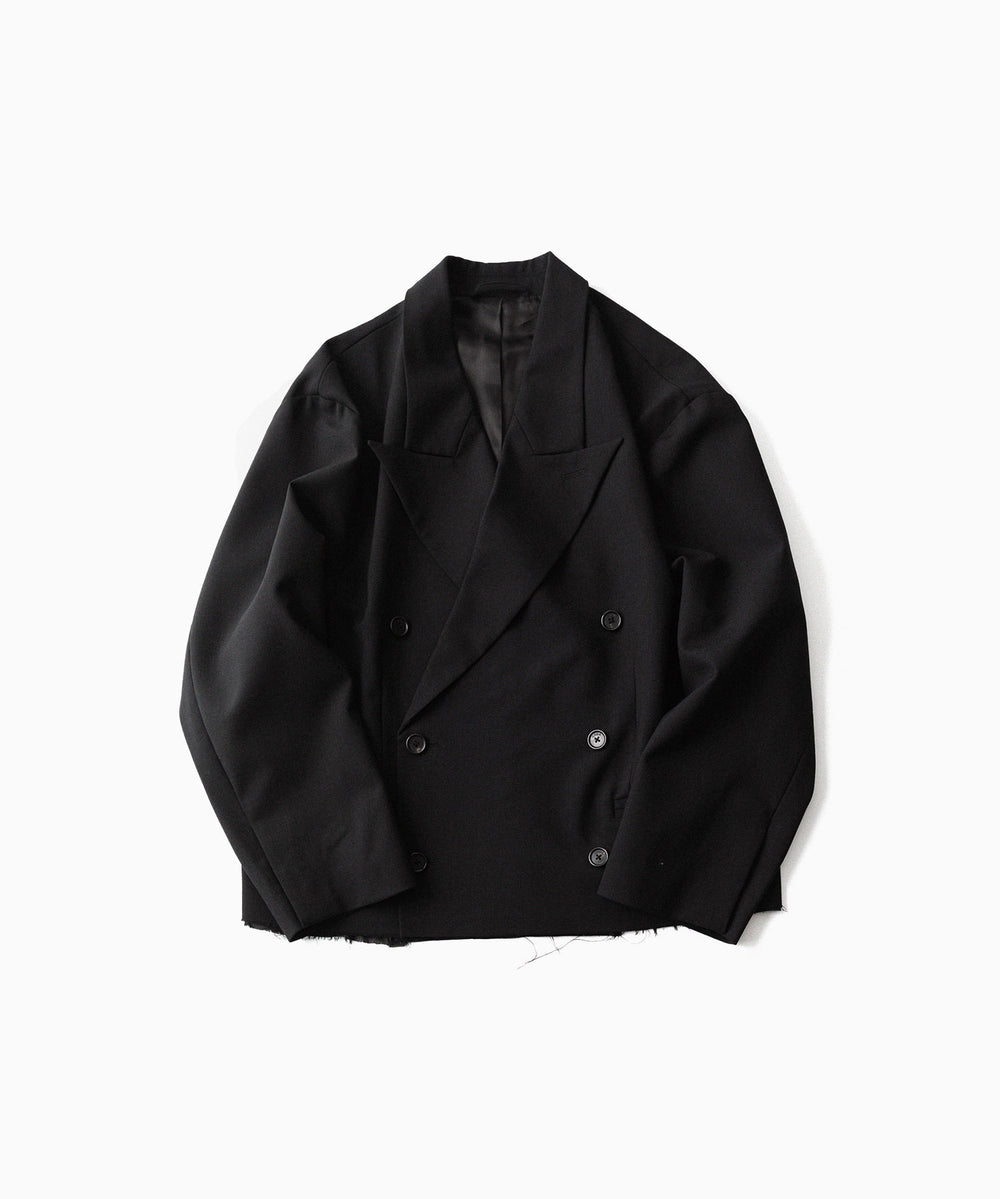 CODA コーダのBLACK WOOL CUT OFF DOUBLE BREASTED LENTO BLAZERのBLACK 公式通販サイトsession福岡セレクトショップ