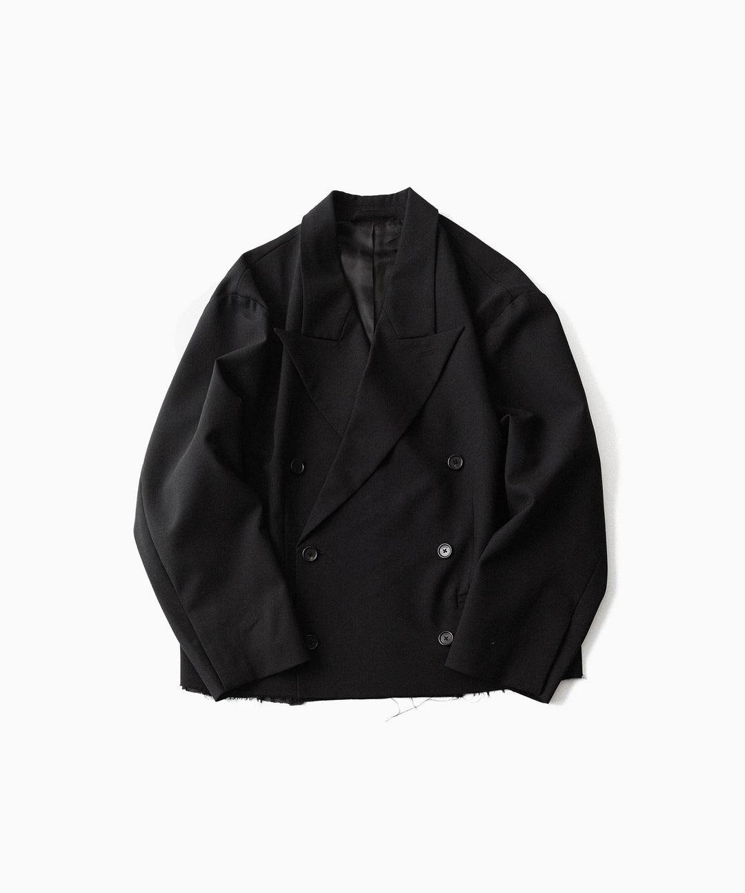 CODA コーダのBLACK WOOL CUT OFF DOUBLE BREASTED LENTO BLAZERのBLACK 公式通販サイトsession福岡セレクトショップ