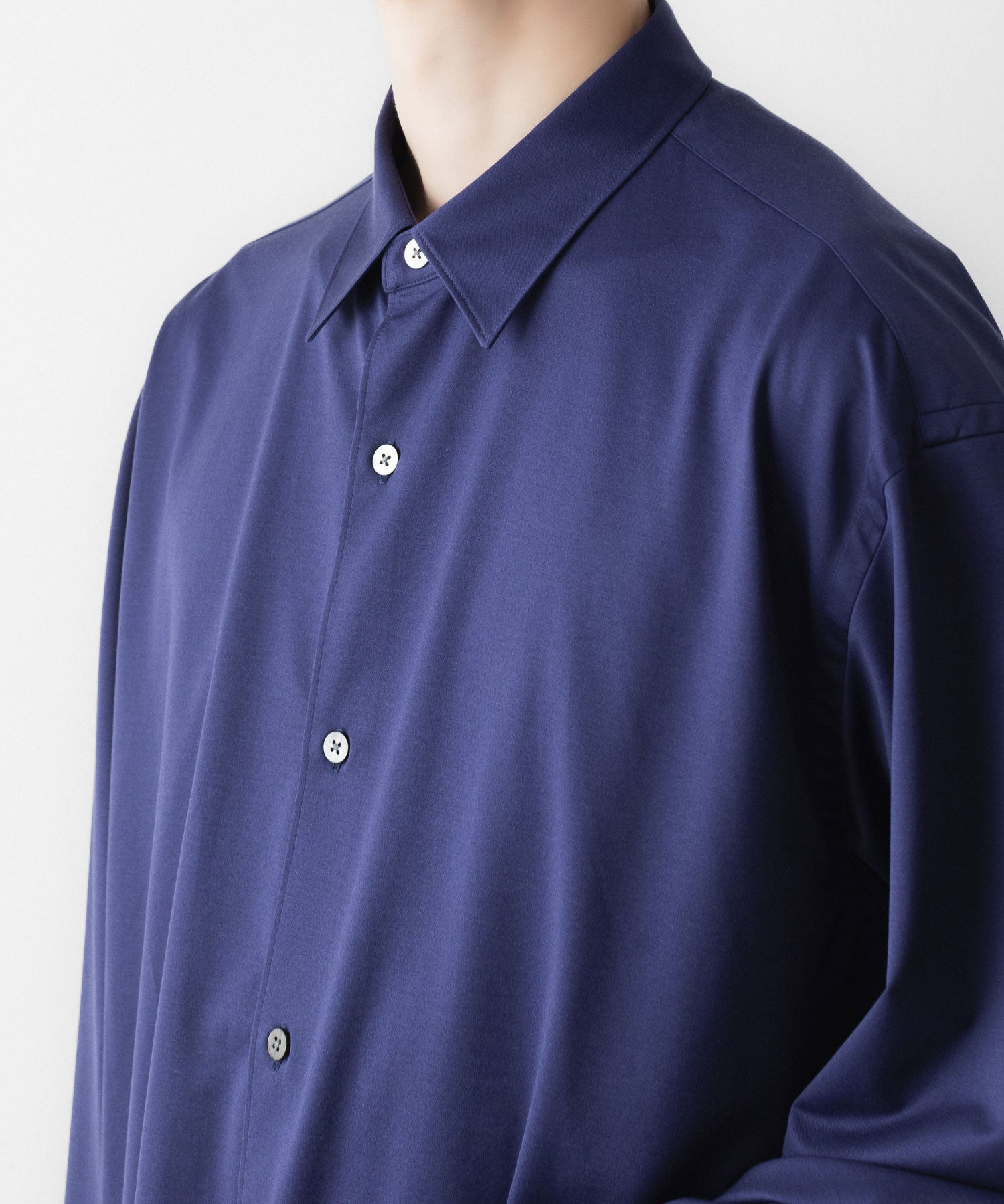 KANEMASA PHIL.】46G MODEST SHIRT - PURPLE NAVY | 公式通販サイト