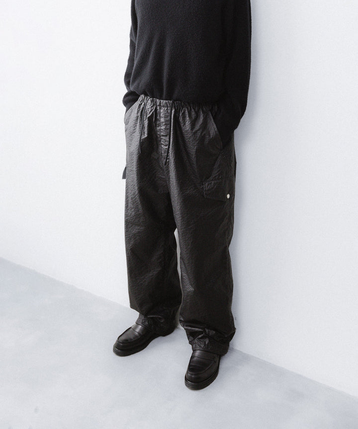 【paratrait】FROG SKIN PANTS - BLACK