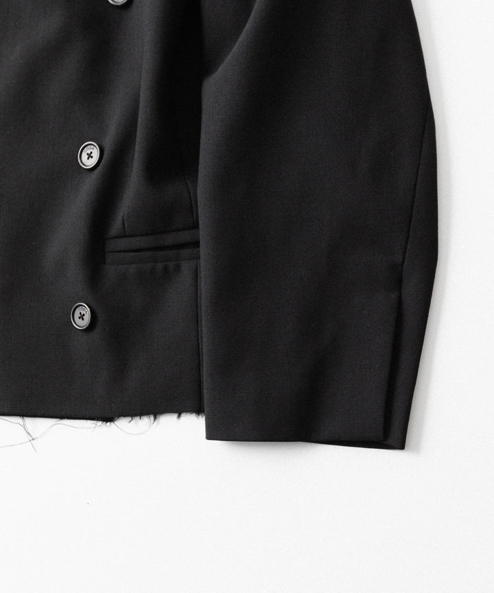 CODA コーダのBLACK WOOL CUT OFF DOUBLE BREASTED LENTO BLAZERのBLACK 公式通販サイトsession福岡セレクトショップ
