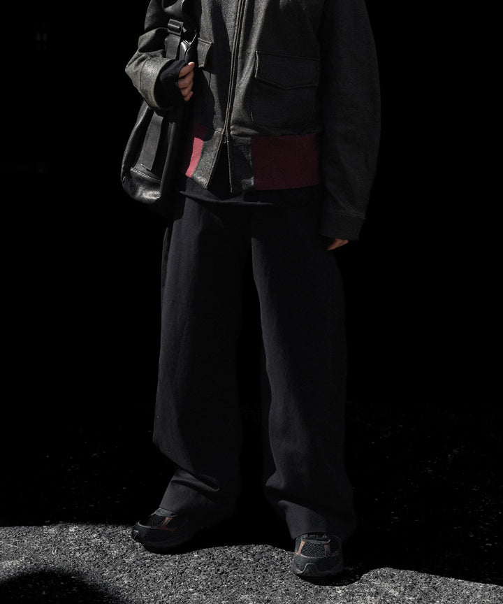 ssstein(シュタイン)のDOUBLE WEAVE COTTON ROUND PANTS - BLACKの公式通販サイトsession福岡セレクトショップ
