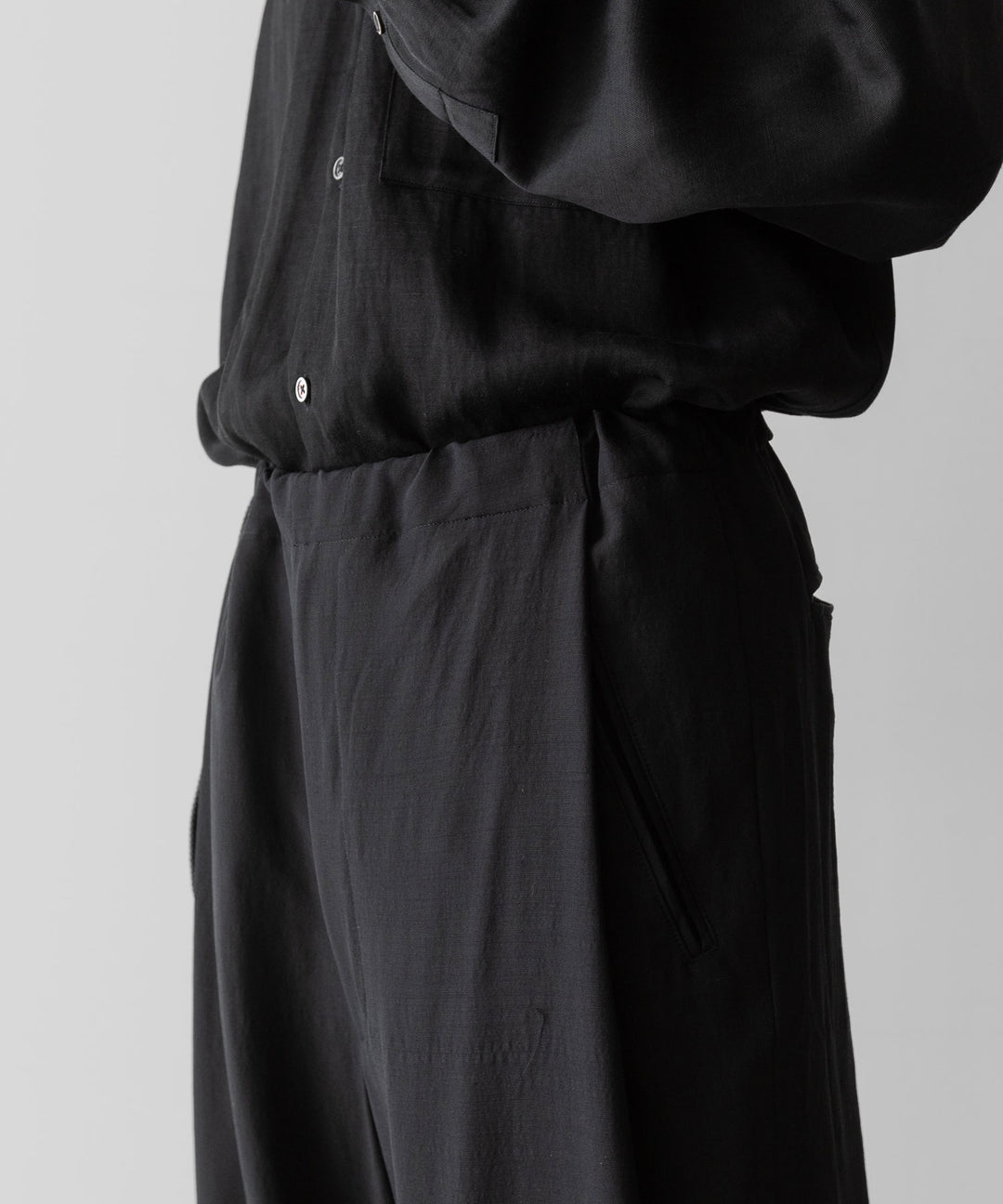 ANTHEM A アンセムエー WOOL RAYON TROPICAL NO-BRAINER PANTSのBLACK 公式通販サイトsession福岡セレクトショップ
