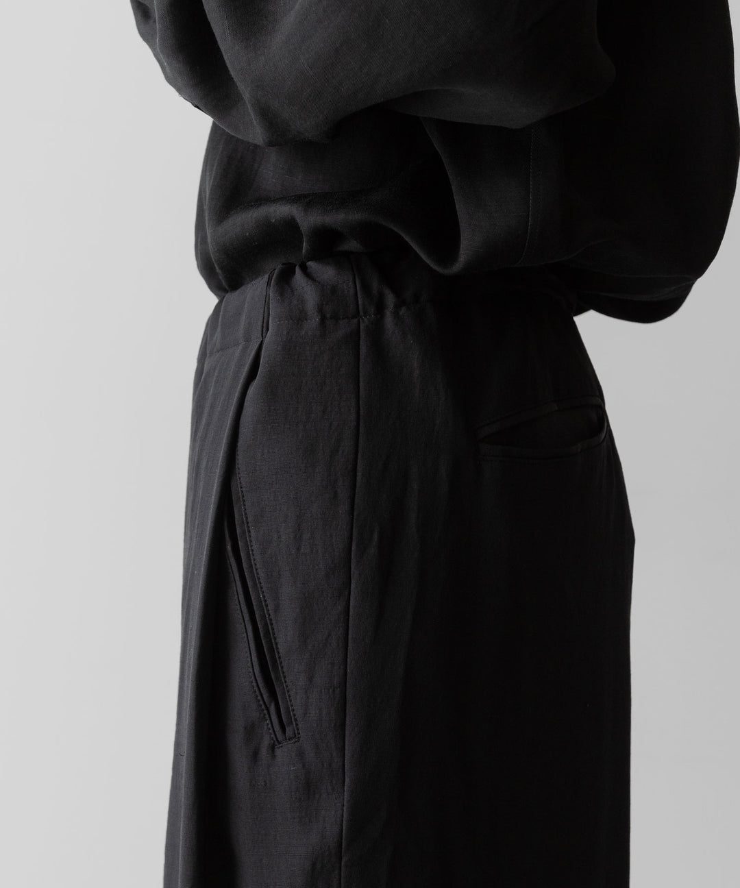 ANTHEM A アンセムエー WOOL RAYON TROPICAL NO-BRAINER PANTSのBLACK 公式通販サイトsession福岡セレクトショップ