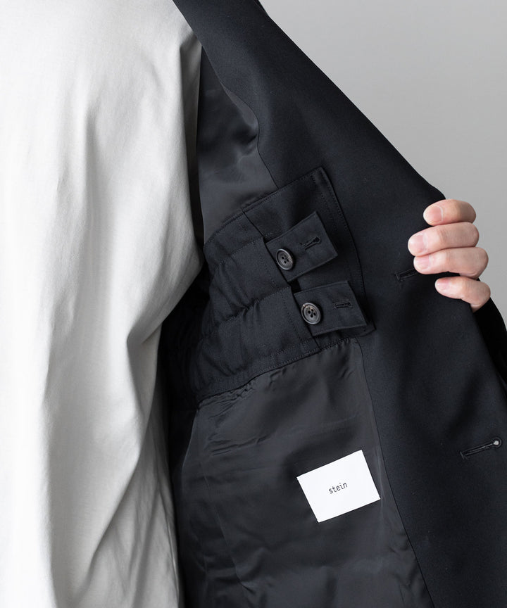 stein(シュタイン)の23AWコレクションOVERSIZED LEATHER CORSETED JACKETのBLACK