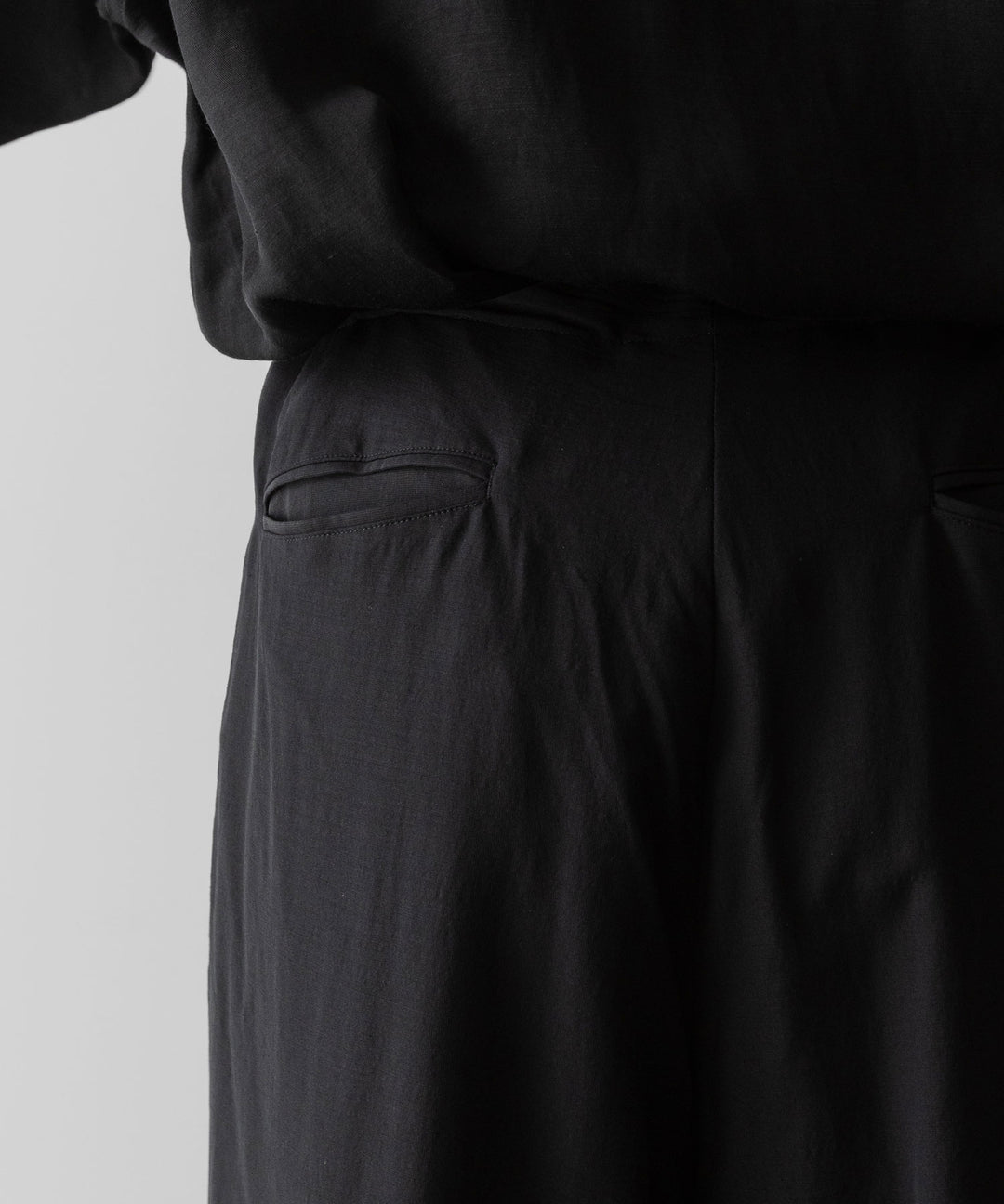 ANTHEM A アンセムエー WOOL RAYON TROPICAL NO-BRAINER PANTSのBLACK 公式通販サイトsession福岡セレクトショップ