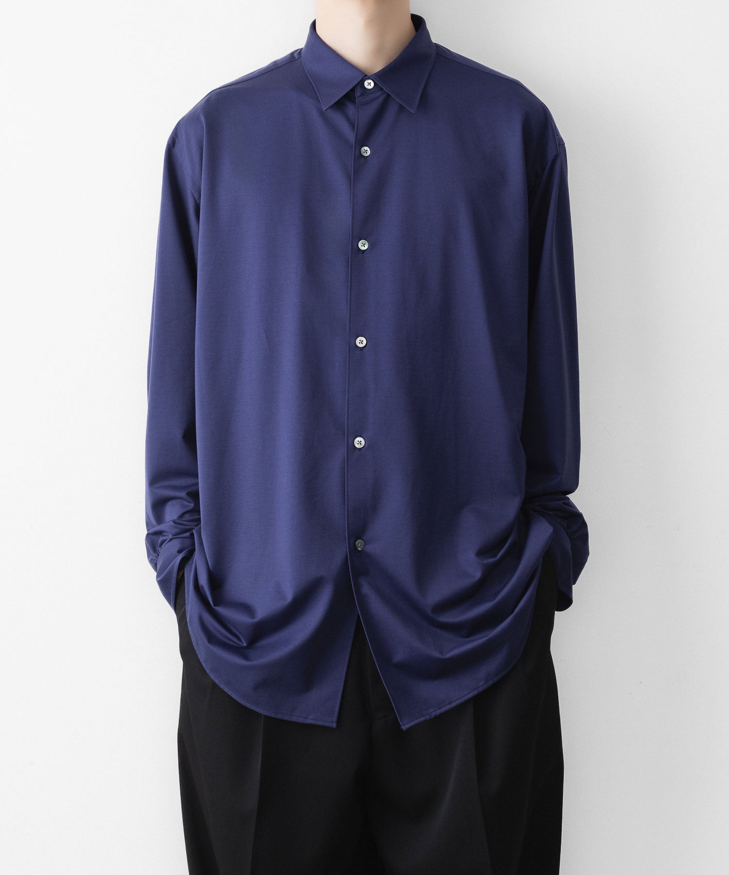 KANEMASA PHIL.】46G MODEST SHIRT - PURPLE NAVY | 公式通販サイト