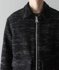 INTÉRIM(インテリム)のDOUBLE FACE HAIRY BABY LAMA WOOL SPORTS JACKET - RAW BLACKの公式通販サイトsession福岡セレクトショップ