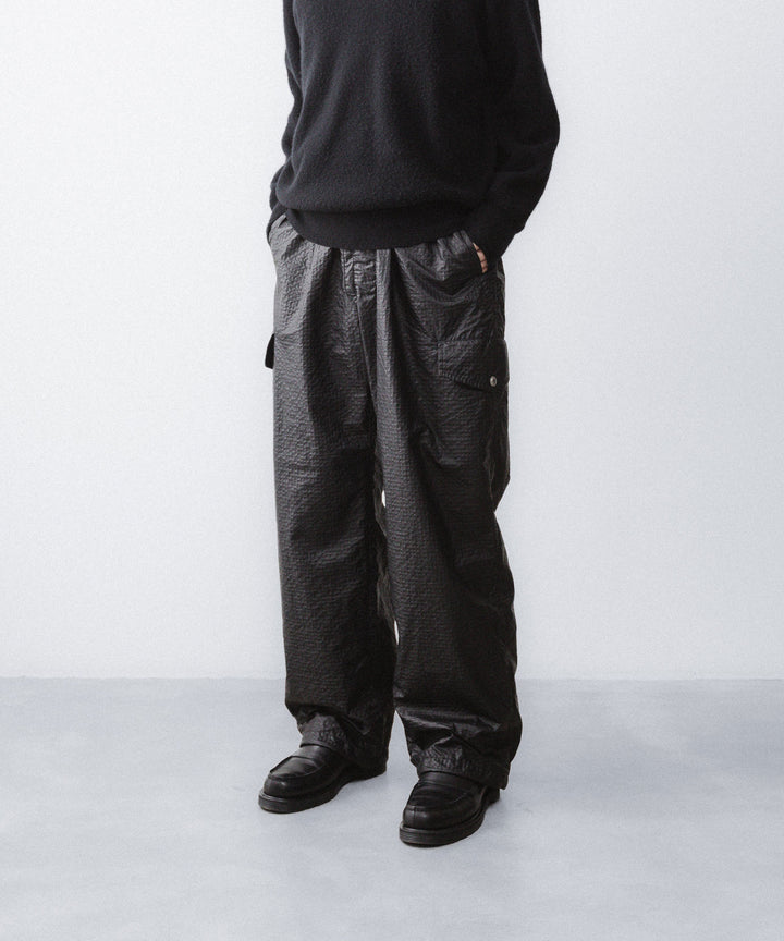 【paratrait】FROG SKIN PANTS - BLACK
