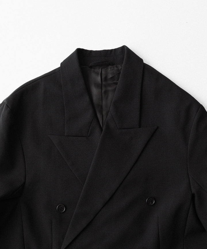 CODA コーダのBLACK WOOL CUT OFF DOUBLE BREASTED LENTO BLAZERのBLACK 公式通販サイトsession福岡セレクトショップ