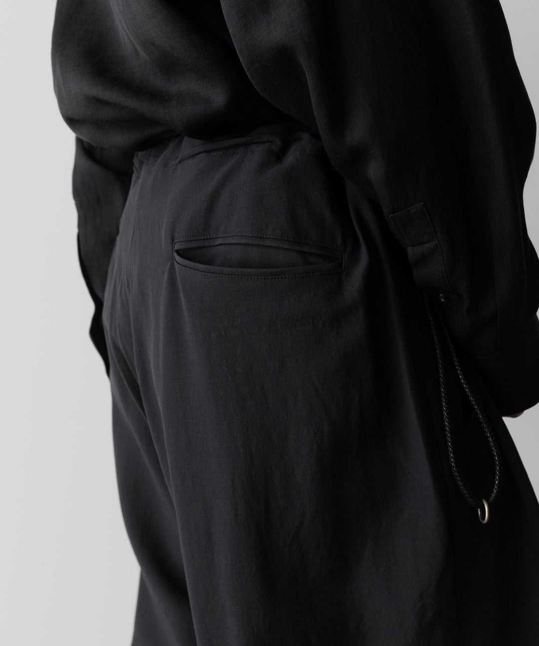 ANTHEM A アンセムエー WOOL RAYON TROPICAL NO-BRAINER PANTSのBLACK 公式通販サイトsession福岡セレクトショップ