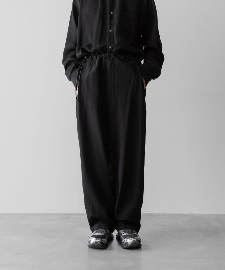 ANTHEM A アンセムエー WOOL RAYON TROPICAL NO-BRAINER PANTSのBLACK 公式通販サイトsession福岡セレクトショップ