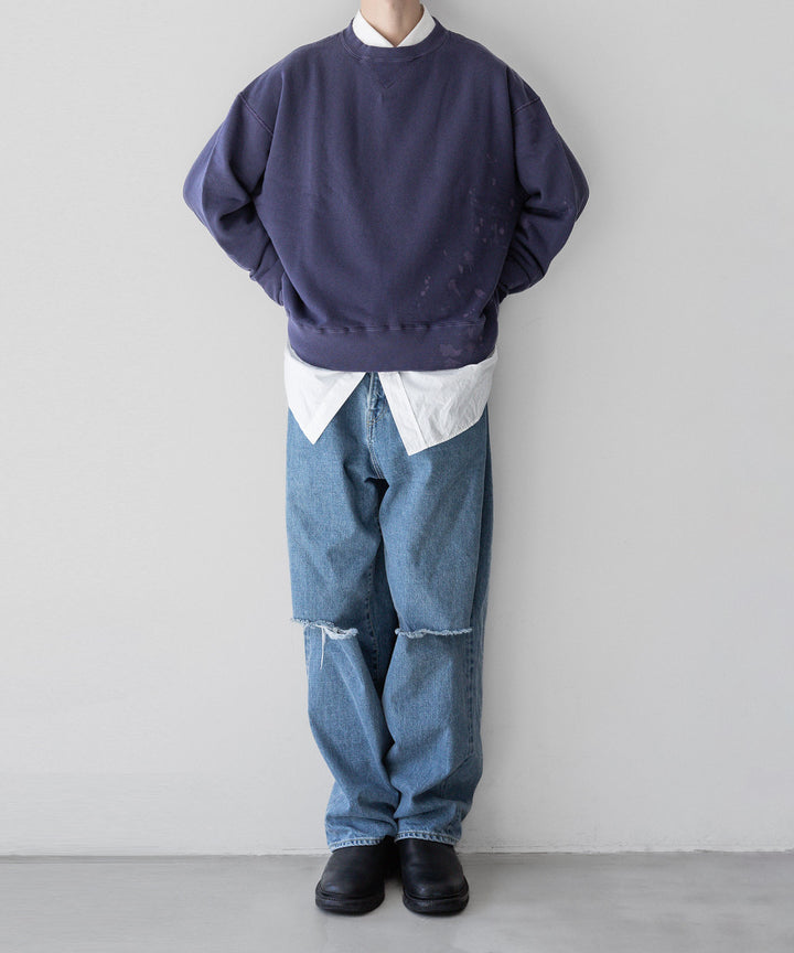 【INTÉRIM】インテリム 23AW BLEACH HYPER BIG V LOOP WHEEL SEAMLESS SWEAT SHIRT - B.NASU sessionセッション福岡セレクトショップ 公式通販サイト
