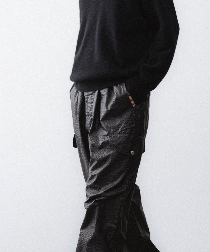 【paratrait】FROG SKIN PANTS - BLACK