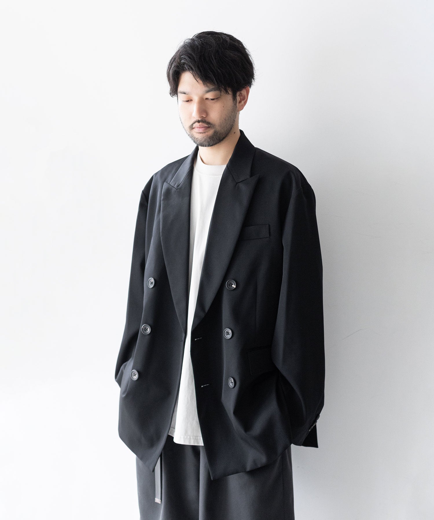 stein oversized double breasted jacket身幅68cm - テーラードジャケット
