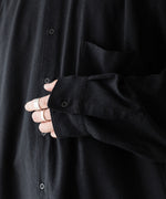 画像をギャラリービューアに読み込む, INTÉRIM インテリムSILK NOIL L/S REGULAR COLLAR SHIRTのBLACK 公式通販サイトsession福岡セレクトショップ
