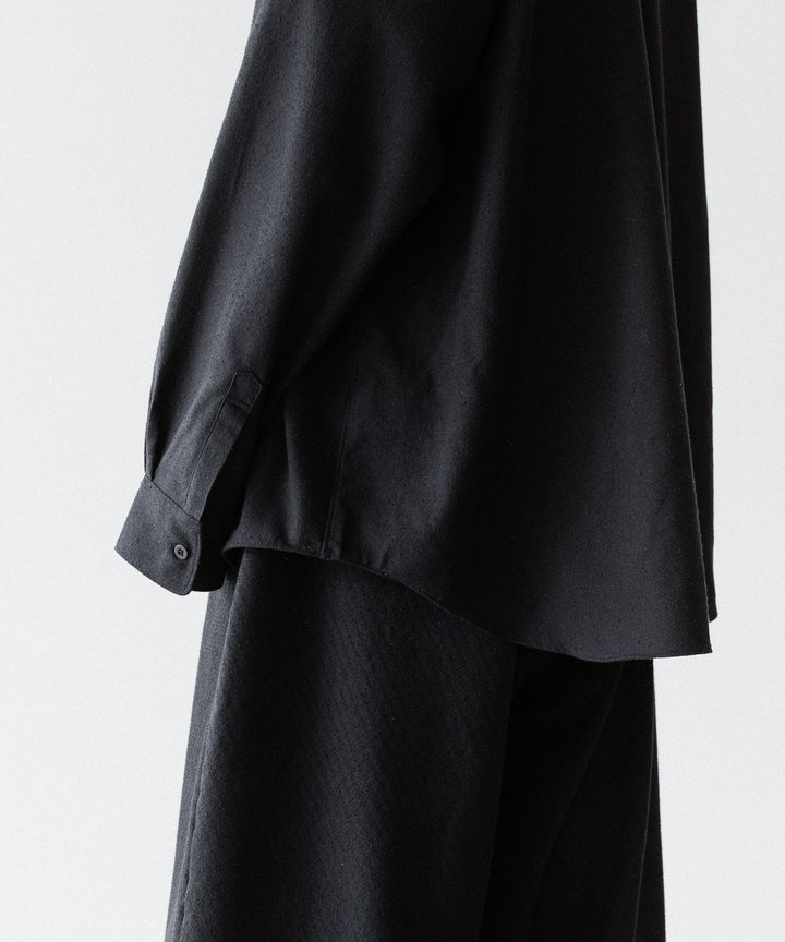 INTÉRIM インテリムSILK NOIL L/S REGULAR COLLAR SHIRTのBLACK 公式通販サイトsession福岡セレクトショップ