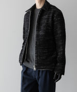 画像をギャラリービューアに読み込む, 【INTÉRIM】DOUBLE FACE HAIRY BABY LAMA WOOL SPORTS JACKET - RAW BLACK
