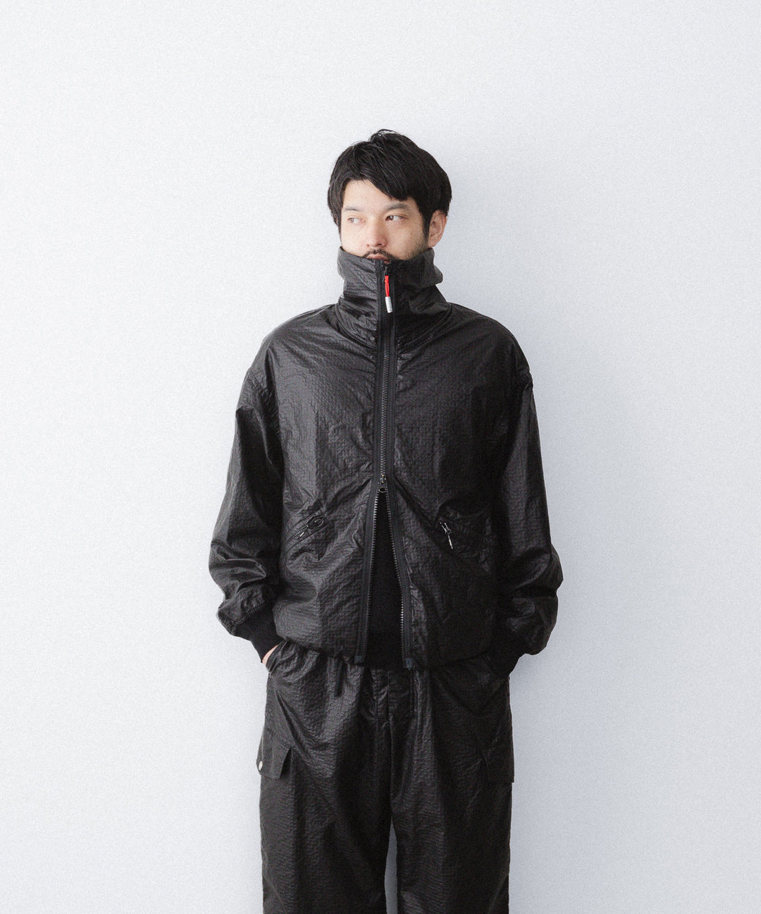 【paratrait】FROG SKIN BLOUSON - BLACK