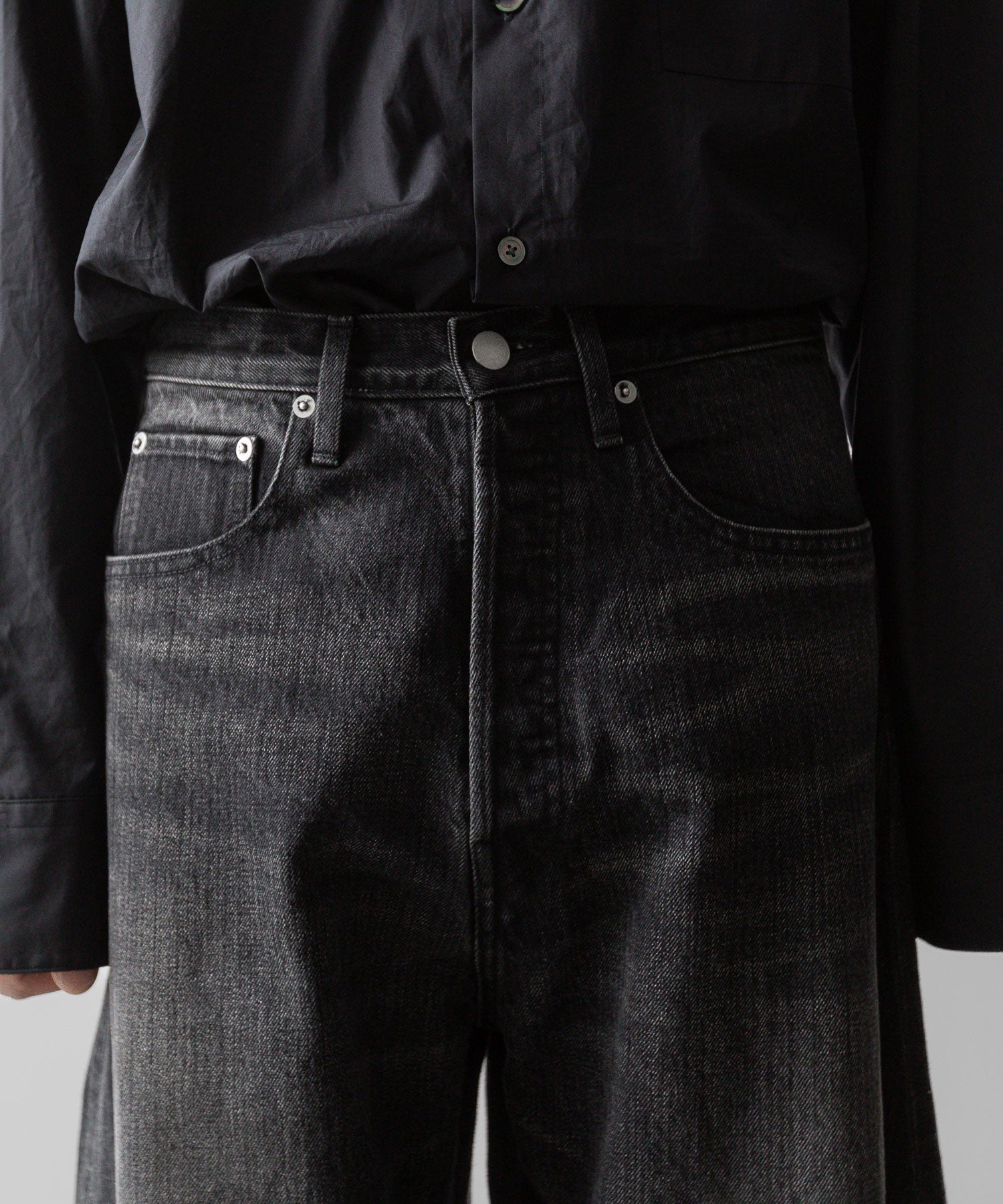 ssstein(シュタイン)の24AWコレクション DEFORMATION WIDE DENIM JEANS - BLACK 公式通販サイトsession福岡セレクトショップ