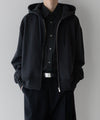【stein】UNTWISTED YARN SWEAT ZIP UP HOODY - CHARCOAL