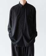 画像をギャラリービューアに読み込む, INTÉRIM インテリムSILK NOIL L/S REGULAR COLLAR SHIRTのBLACK 公式通販サイトsession福岡セレクトショップ
