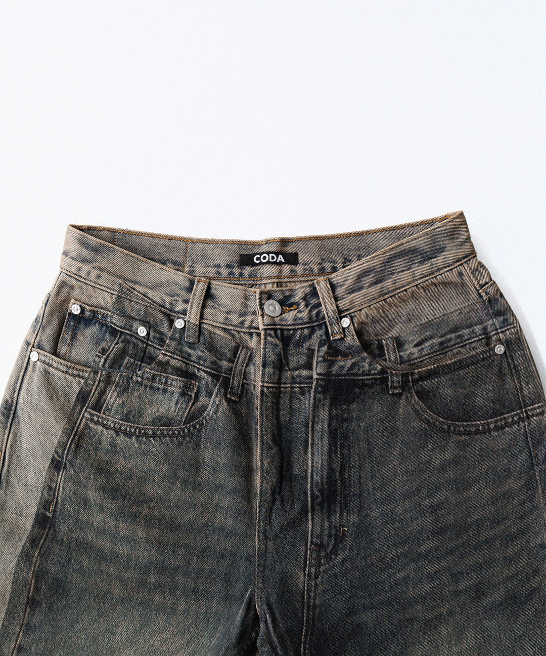 CODA -コーダのGREY ACID WASH DUAL EXPOSURE BREAK CUT FLARED JEANSのGREY ACID WASH公式通販サイトsession福岡セレクトショップ