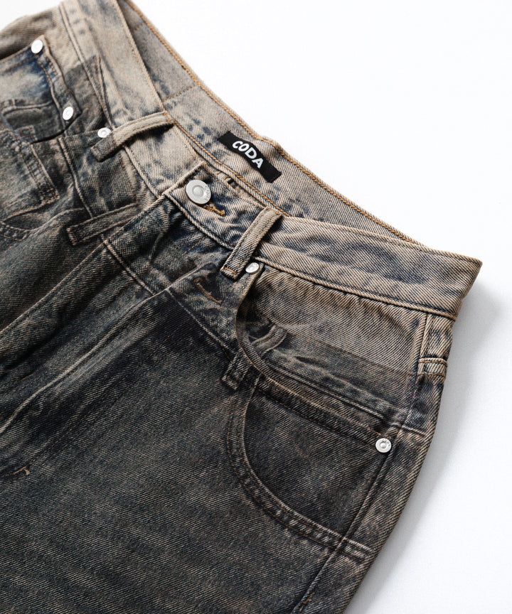 CODA -コーダのGREY ACID WASH DUAL EXPOSURE BREAK CUT FLARED JEANSのGREY ACID WASH公式通販サイトsession福岡セレクトショップ