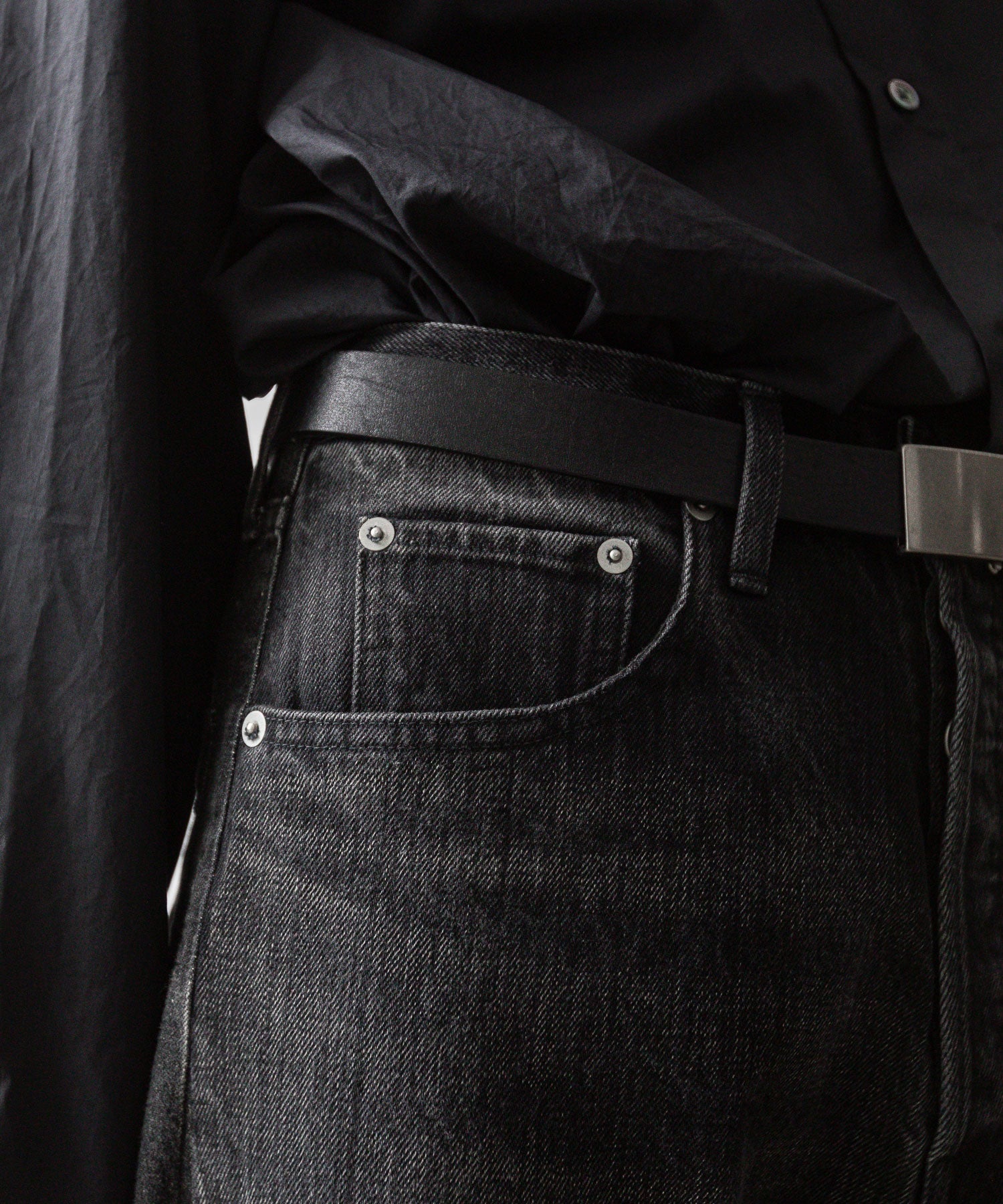 ssstein(シュタイン)の24AWコレクション DEFORMATION WIDE DENIM JEANS - BLACK 公式通販サイトsession福岡セレクトショップ