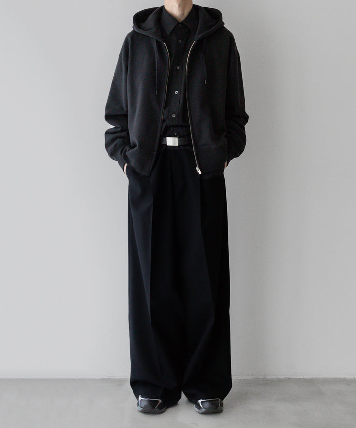 stein(シュタイン)の24SSコレクションUNTWISTED YARN SWEAT ZIP UP HOODYのCHARCOAL